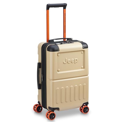 Jeep JH002B Hardside Expandable Luggage with Spinner Wheels, Warm Sand, Carry-On 19 Inch