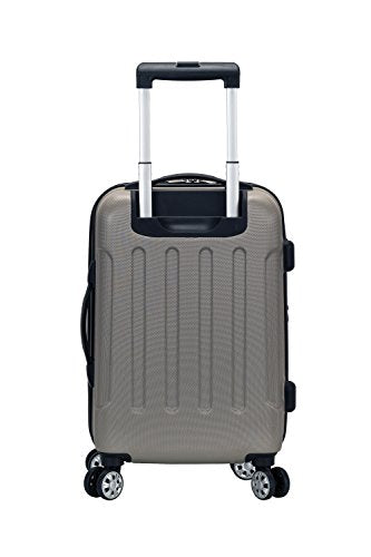 Rockland London Hardside Spinner Wheel Luggage, Silver, Carry-On 20-Inch