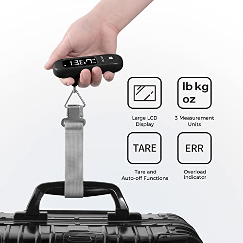 pack all Digital Luggage Scale for Travel, 110Lbs Capacity, 0.1Lb Precision