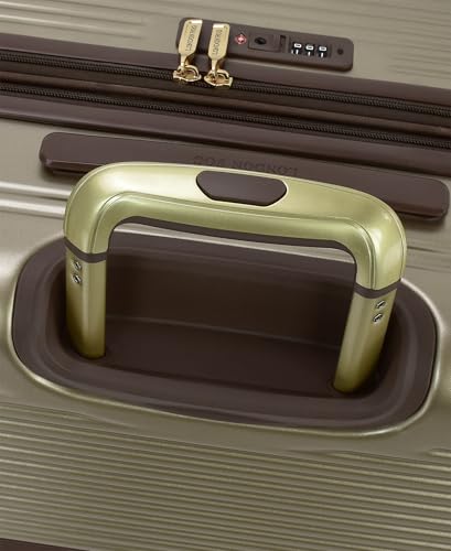 London Fog Brentwood IV 20" Expandable Spinner Carry-on Hardside, Latte