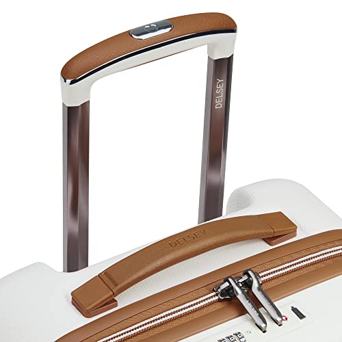 DELSEY PARIS Chatelet Air 2.0 - Hardside Carry on Plus 20 Inch - 360° Spinner Wheels - TSA Lock - USB Port - Lightweight Polycarbonate Travel Suitcase, Angora