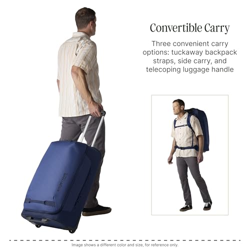 Eagle Creek Expanse 2-Wheel 21.25" Convertible International Carry-On Luggage – Backpack Straps – Durable, Water-Resistant, Lightweight – Travel-Ready Suitcase – Midnight Black