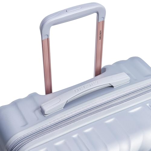 DELSEY PARIS Alexis Durable Luggage, Expandable Lightweight 4-Wheel Spinner, Easy Grip Handles for Smooth Mobility, TSA-Lock Incorporated, Men and Women, Platinum/Rose Gold, Carry-On 21-Inch