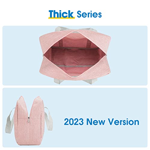 For Spirit Airlines Personal Item Bag 18x14x8 Foldable Travel Duffel Bag Tote Carry on Luggage Duffle Overnight for Women (1112 Thick Series Pink)