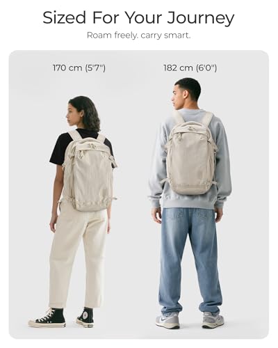 BAGSMART Travel Backpack Women, 15.6 Inch Carry On Backpack Flight Approved, TSA Approved Personal Item Travel Bag, Water Resistant Weekender Bag Luggage Daypack, Beige