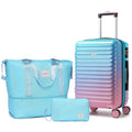 LARVENDER Carry on Luggage 22x14x9 Airline Approved, Expandable 20 Inch Hardside Suitcase with Wheels TSA Lock, PC+ABS Lightweight Carry on Suitcases for Women, Cotton Candy (20/DB/TB)