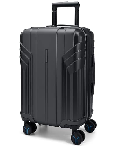 BAGSMART Expandable – Hardside Carry-On – Black for 22x14x9 carry-on luggage