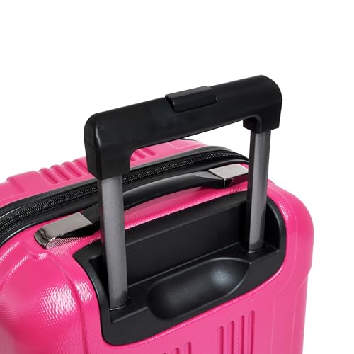 Kenneth Cole REACTION Out of Bounds Lightweight Hardshell 4-Wheel Spinner Luggage, Magenta, 20-Inch Carry On