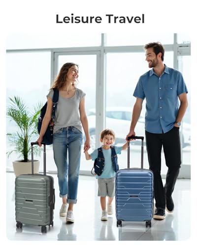 BAGSMART Carry On Luggage 22x14x9 Airline Approved with Spinner Wheels,Lightweight 20 Inch Luggage with TSA Lock,Expandable Hard Shell Carry On Suitcases for Men Women,White