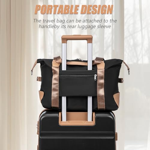 Eeeza Luggage Sets 3 Piece,Suitcases with Wheels,Carry On Luggage Set,ABS Hard Case Luggage with TSA Lock Spinner Wheels(3 Piece Sets,Black(20"/DB/TB))