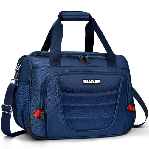 Underseat Carry On luggage Bag Airplanes Personal Item Bags Weekender Overnight Travel Tote Bag Shoulder Small Softside Carry on Luggage Travel Duffel Bags For Men Women -16 IN Navy Blue
