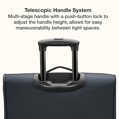 U.S. Traveler Anzio Softside Expandable Luggage with Spinner Wheels, Dark Grey, 22-Inch Carry-on