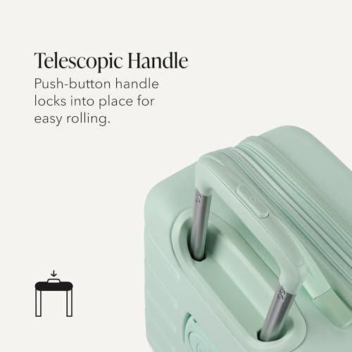 SwissGear 7366 Signature Hardside Expandable Luggage with Spinner Wheels, TSA Lock, Cup-Holder, Clearly Aqua, Carry-On 19-Inch