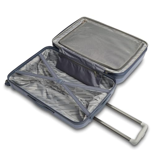 American Tourister Stratum 2.0 Expandable Hardside Luggage with Spinner Wheels, Slate Blue, Carry-on