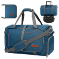 Canway 40L Foldable Duffle Bag for Travel Men & Women Carry On 22"x14"x9" Airline Approved, Small Luggage Overnight Bag with Shoe Compartment, Water-Resistant Gym & Sports Bag