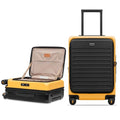 LEVEL8 Top Opening Carry on Luggage with Narrow Trolley Handle, Large Suitcases with Wheels Airline Approved, Expandable Hardside Luggage with Spinner Wheel for Men Women, 20 Inch, Yellow