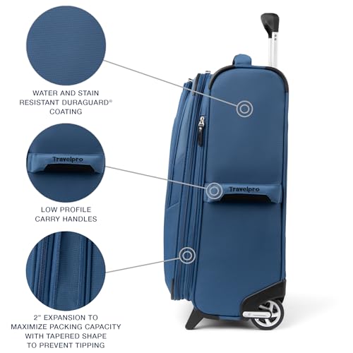 Travelpro Maxlite 5 Softside Expandable Upright 2 Wheel Carry-on Luggage, Lightweight, 21-Inch - Ensign Blue
