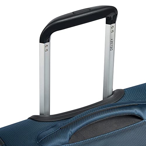 DELSEY PARIS Sky Max 2.0 Softside Expandable Luggage with Spinner Wheels, Blue, Carry-on 21 Inch