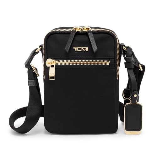 TUMI - Voyageur Persia Crossbody - Nylon Crossbody Travel Shoulder Bag for Women & Men - Stain- & Water-Resistant Fabric - Black & Gold