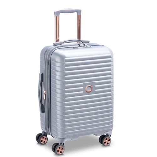 DELSEY PARIS Cruise 3.0 Hardside Expandable Luggage with Spinner Wheels, Platinum, Carry on 20 Inch