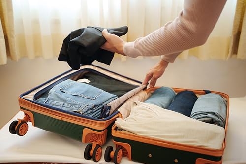 Dockers Hooper Hardside Expandable 8-Wheel Spinner Travel Carry On Luggage, 20-Inch, Black