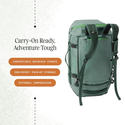 Eagle Creek Cargo Hauler Duffel Bag - Carry-On Duffel Bag for Travel - Easy Access Compartments - Lockable Zipper Opening - Water Resistant - Duck Green - 40L