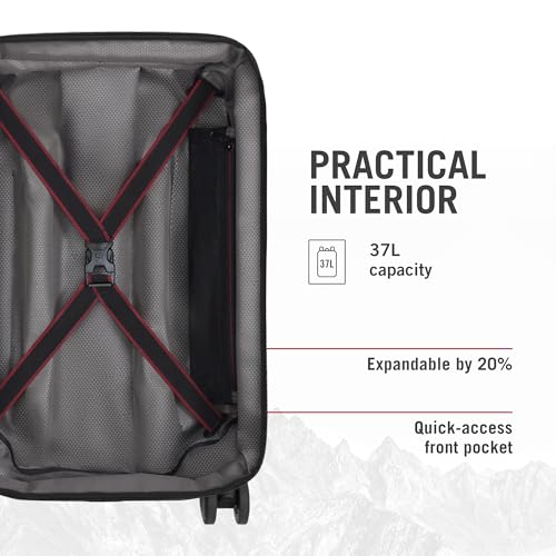 Victorinox Spectra 3.0 Frequent Flyer Carry-On - Modern Hardside Carry-On Luggage - Rolling Suitcase with Spinner Wheels - Holds Travel Accessories - 37 Liters, Black
