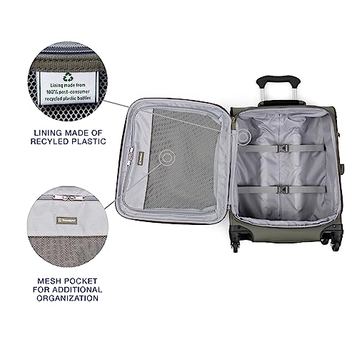 Travelpro Maxlite 5 Softside Expandable Luggage with 4 Spinner Wheels, Lightweight Suitcase, Men and Women, International, Slate Green, Carry-on 19-Inch