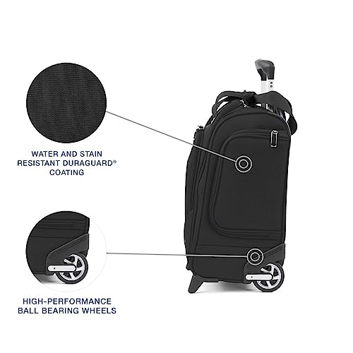 Travelpro Luggage Maxlite 5 Softside Lightweight Rolling Underseat Compact Carry on Upright 2 Wheel Bag, 15-Inch — Black