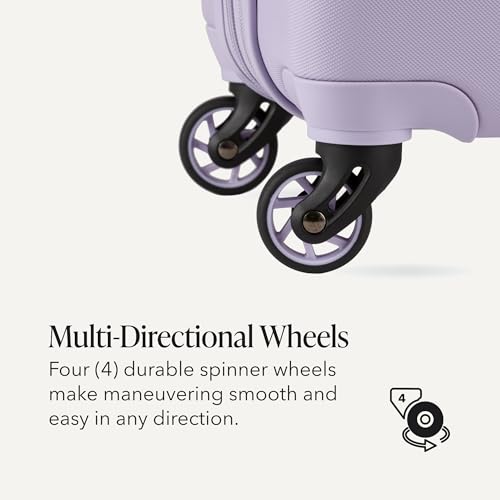 SwissGear 7366 Signature Hardside Expandable Luggage with Spinner Wheels, TSA Lock, Cup-Holder, Evening Haze, Carry-On 19-Inch