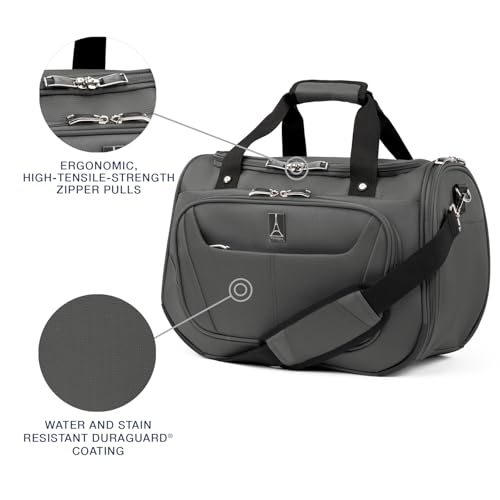 Travelpro Maxlite 5 Softside 2pc Set Expandable Carry On Luggage with 4 Spinner Wheels/Soft Underseat Tote, Lightweight Suitcase, Men and Women, Shadow Grey