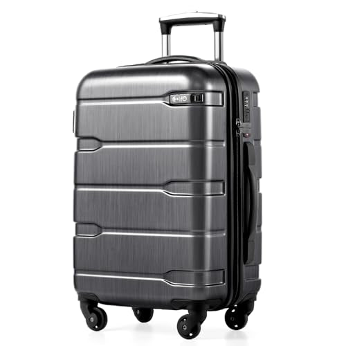 Coolife Charcoal hardside carry-on for 22x14x9 carry-on luggage
