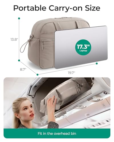 BAGSMART Gym Bag for Women, Duffle Bag for Travel with Wet Pocket, Lightweight Carry on Weekender Duffel, Water Resistant