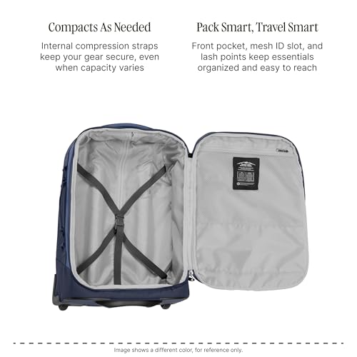 Eagle Creek Expanse 2-Wheel 21.25" Convertible International Carry-On Luggage – Backpack Straps – Durable, Water-Resistant, Lightweight – Travel-Ready Suitcase – Midnight Black