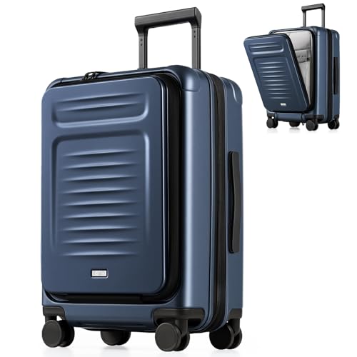Coolife Blue hardside carry-on for 22x14x9 carry-on luggage