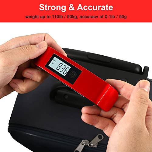 travel inspira Luggage Scale, Portable Suitcase, Weighing Scales (Red)