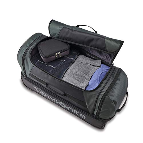 Samsonite Andante 2 Wheeled Duffel Bag – 22-Inch Durable Rolling Luggage with Inline Skate Wheels, Push-Button Handle & Spacious Compartments – Travel-Friendly and Lightweight - All Black