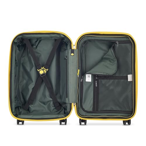 DELSEY PARIS Rempart Hardside Expandable Luggage with Spinner Wheels, Army Green, Carry-On 19 Inch