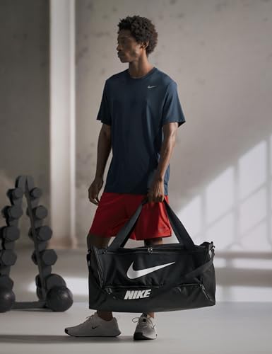 Nike Unisex Brasilia 9.5 Training Duffel Bag (Large, 95L), Black/Black/White, MISC