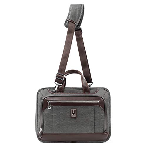 Travelpro Platinum Elite Expandable Business Laptop Briefcase, Fits up to 15.6 Laptop, Work School Travel, Men and Women, Vintage Grey