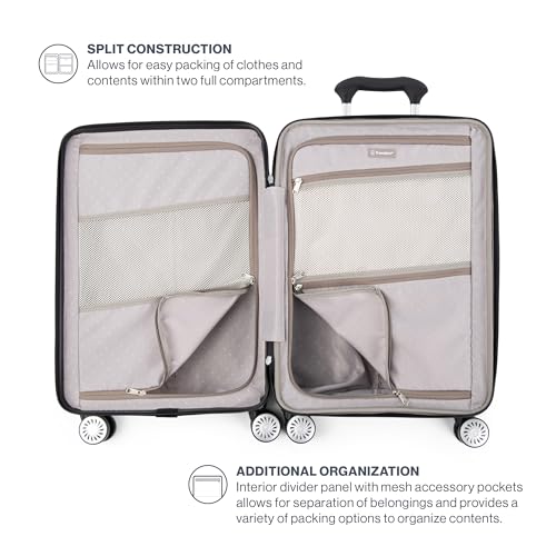 Travelpro Pathways 3 Hardside Expandable Luggage, 8 Spinner Wheels, Lightweight Hard Shell Suitcase, Carry On 21 Inch, Royal Blue