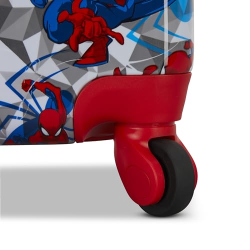 American Tourister Spiderman Iconic Carry-On Luggage - Airline Approved, Durable Hardshell - Roll Confidentially with Spinner Wheels & Colorful Adjustable Handle