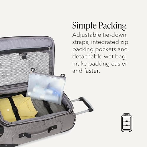 SWISSGEAR Sion Carry-On Spinner Luggage, Softside Expandable, Lightweight Suitcase, Pewter, 22.75-Inch