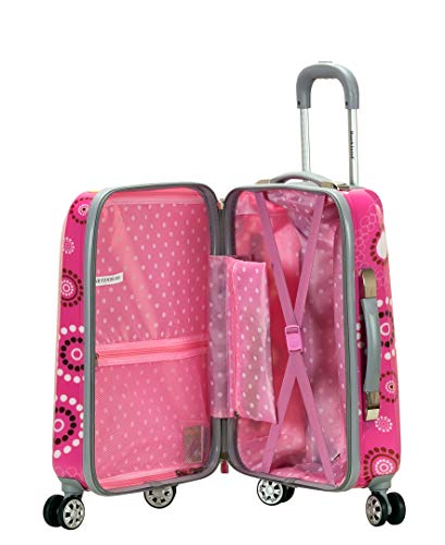 Rockland Vision Hardside Spinner Wheel Luggage, Carry-On 20", Pink Pearl
