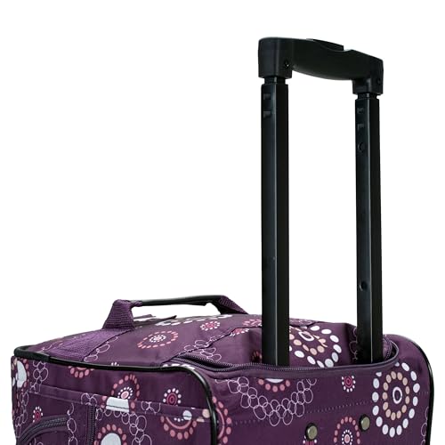 Rockland 22" Polyester Rolling Duffel Bag, Purple Pearl