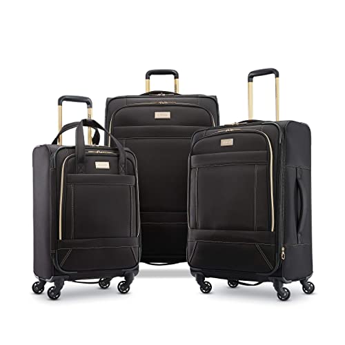 American Tourister Belle Voyage Softside Luggage with Spinner Wheels, Black, Carry-On 21-Inch