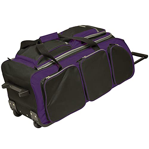 Travelers Club 30" Xpedition Upright Rolling Travel Duffel Bag, Purple