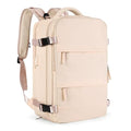 Farmer&Donkey Travel Backpack for Women Men, Waterproof Airlines Approved Carry On Backpack 15.6 Inch Laptop Backpack with USB Charging Port for Computer Bookbag for Business, School, Work(Beige)