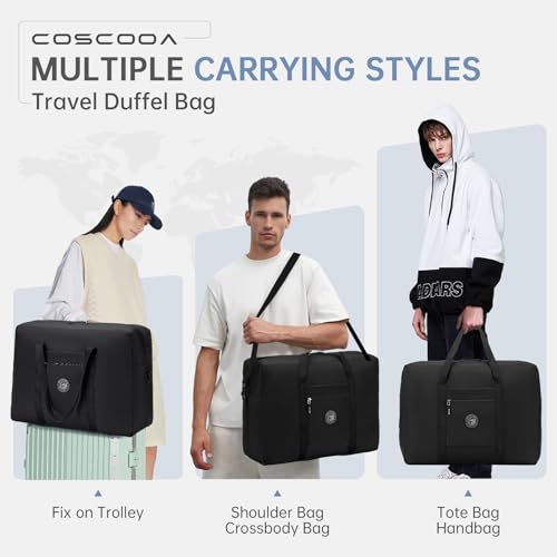 COSCOOA Carry On Luggage 22x14x9 Airline Approved,Lightweight Duffle Bag for Travel, Waterproof Weekender Overnight Bags for Traveling Airplane for Women and Men 40L