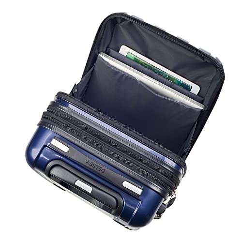 DELSEY PARIS Helium Aero Hardside Expandable Luggage with Spinner Wheels, Blue Cobalt, Carry-On 19 Inch